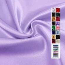 1pc Silky Shiny Solid Satin Fabric, Faux Silk Material Smooth And Soft, Suitable For Wedding Crafts DIY, Curtains, Tablecloths, Garment Fabric