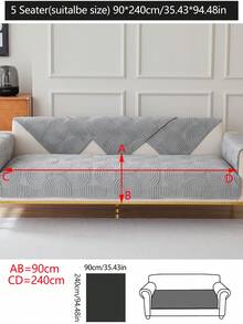 1pc Autumn/Winter Plush Thickened Warm Sofa Cushion Cover, Modern Minimalist Non-Slip Sofa Seat Pad, Dust-Proof And Washable Sofa Slipcover, Light Gray Fresh And Soft, Color-Fast And Shed-Resistant, Pet-Friendly Protective Cover, Adjustable For Corner Sofa, Suitable For Bedroom, Office, Living Room Combination Furniture, L-Shaped Sofa And 1/2/3/4-Seat Sofa