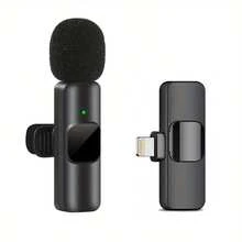 Microphone cài áo không dây | Di động, cắm là dùng ngay, tương thích với iPhone, iPad, thiết bị Android, hỗ trợ giao diện Lightning và USB-C, phù hợp cho ghi âm và quay video, phát trực tiếp, vlog. Microphone cài áo không dây này có giao diện USB-C, hỗ trợ chế độ không dây 2.4GHz, pin lithium sạc tích hợp, tương thích với Android và iPad. - màu đen - Xem 12