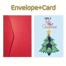 1 pièce, Carte de Noël, Joyeux Noël, Ayez un Noël joyeux, Sapin de Noël, Derrière de chat, Carte de Noël amusante, Carte de Noël pour épouse ou époux, Carte de Noël pour amateurs de chats, Carte de Noël pour amis, Carte de Noël