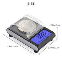 50克/0.001克数字毫克秤，带校准砝码，珠宝秤带镊子，大显示屏（使用前需要校准） - 彩色 - 查看 2