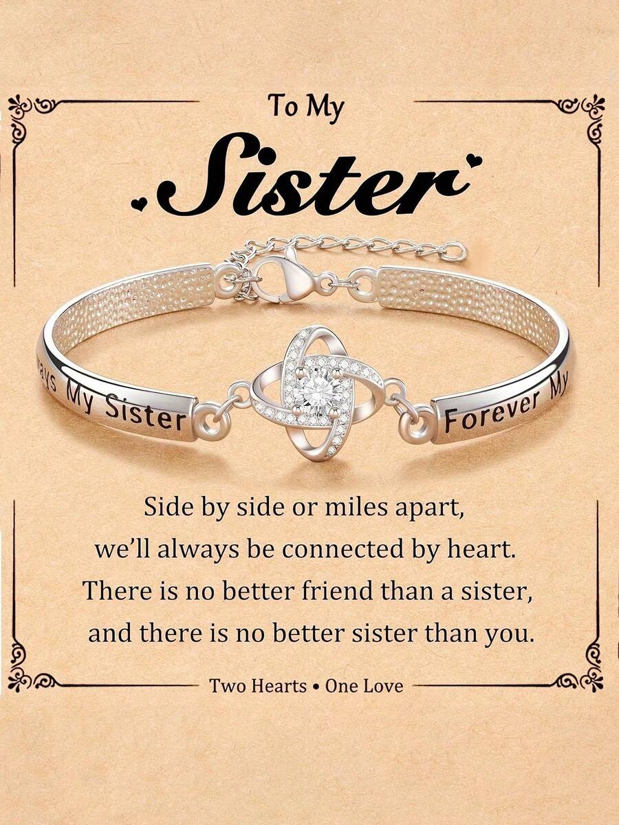 1piece Teen Fashionable Elegant High-End Bracelet, Suitable For Sister, Girlfriend, Mom, Great Gift For Anniversary, Christmas, Thanksgiving, Valentine's Day, Birthday, Mother's Day ﻿ - Multicolor - View 1