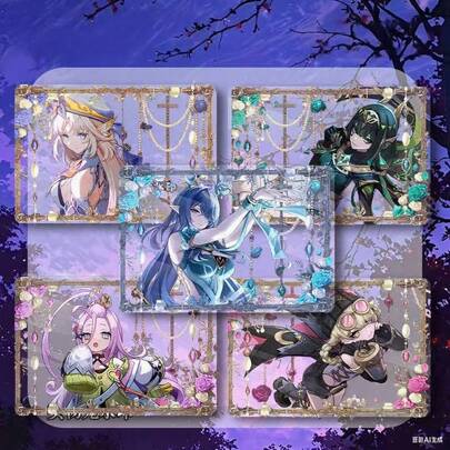 1 st & Song Of The Welkin Moon-karaktärsmerchandise - Song Of The Welkin Moon PV-karaktärsmärken (Fatui, Frostbearer, Häxor, Favonius riddare, Avgrundsorden, Skattsamlare, Snezhnayan-sprites, Äventyrargillet, Födelsedagspresent, Högtidspresent, Julklapp)