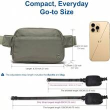 Everywhere - Rionera para mujer, 5 bolsillos con cierre de nailon, Gris marrn - Gris marrón - Ver 8