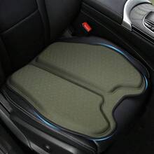Soft Thin Gel Seat Cushion For Car Seat, Office Chair, Wheelchair, Stadium - Non-Slip Car Seat Cushions With 1 Inch Gel - Sciatica & Tailbone Pain Relief (Green),19067565 - 軍綠色 - 查看 1