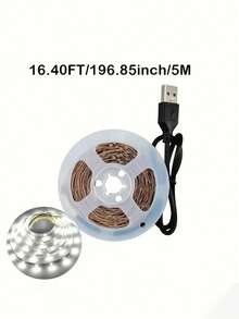 1 szt. Taśma świetlna LED zasilana przez USB – ciepła biel/biel, łatwa instalacja, do podświetlenia telewizora, wystroju wnętrz, podświetlenia kuchni, sypialni, pokoju, garderoby, szafki, ekspozycji wewnętrznej, scen imprezowych - pasek świetlny USB - Zobacz 19