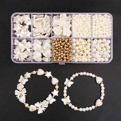 800 Peças Kit de Material Acessório DIY, Conjunto Completo de Contas, Pérolas, Pulseiras, Suprimentos para Fabricação de Joias