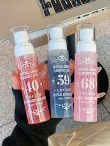 1 Bottle Brazilian Selected Fragrance Mist, Indoor & Outdoor Air Freshener, Scents: Vanilla Popcorn, Caramel Coconut, Forest Floral, Tropical Citrus, Tropical Coconut, Tropical Citrus, Vanilla Popcorn, Vanilla Popcorn, Limited Edition Aroma, Multi-Layer Mood Enhancing Mist, Long-Lasting Natural Fresh Charm Essence, Releases Elegant Lasting Fragrance, Suitable For Dates, Parties, Gatherings, Travel, Holidays, Home, Hotel, Office, Ideal Gift For Family, Relatives And Friends. - Various Fragrances - View 2