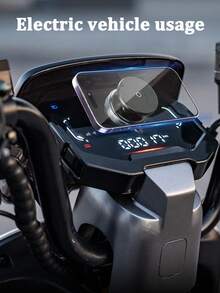 1pc 360° Rotating Vacuum Suction Cup Car Phone Holder, Magnetic Dashboard Car Mount Navigation Bracket (Recommended To Use In A Clean And Tidy Environment)