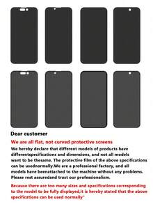 2 pezzi di protezione schermo in vetro temperato con copertura completa e privacy, compatibile con 16, 15, Pro Max, 14 Plus. Protezione anti-sbirciata, accessori per telefono cellulare, protezione schermo essenziale, applicabile per uso quotidiano, ufficio, casa. Protezione schermo impermeabile, antiurto, anti-graffio.