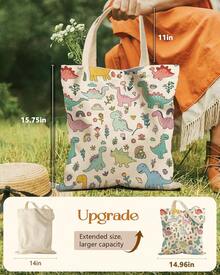Aesthetic Tote Bag Girls - With Magnetic And Zipper Inner Pocket Women Lady Canvas Cotton Tote Bag