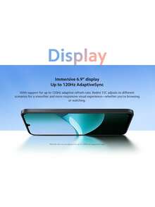 Xiaomi Redmi 15C Smartphone Global Version 6000mAh (Typ) Battery 6.9" Dot Drop Display 120Hz Refresh Rate 50MP Main Camera 33W Fast Charging AI Face Unlock Xiaomi HyperOS 2 IP64 Splash, Water And Dust Resistant *NO NFC Version,Original And Authentic - Black - View 4