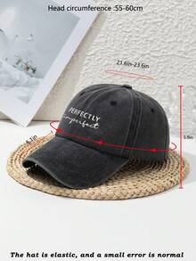 1pc Women's "Lake Life" Outdoor Sports Vintage Distressed Adjustable Beach Baseball Cap, Suitable For Daily Matching In Spring, Summer, Autumn And Winter Winter Accessories Winter Outfits - Multicolor - View 6