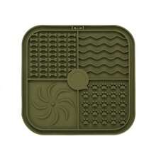 1/2 piezas Alfombrilla cuadrada para lamer para perros, tazón de alimentación lenta de silicona con ventosa, almohadilla de entrenamiento para perros