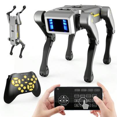 1Set Smart Robot Dog Pet Toy, Programming, Durable, Interactive, AI Electronic Pet Companion, With RC Control & App, Gifts For Home, Office, Educational, Birthday, Boys, Girls, Adults