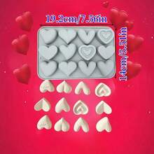 1 Set Silicone Heart Shaped Mold, Suitable For Resin, Candle Or Soap Making - 12 Hearts/6 Hearts, Fit For Valentine's Day, Birthday, New Year, Christmas, Wedding Decoration