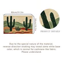 Tapis en fausse laine, tapis cactus, paillasson, tapis de cuisine, tapis de salle de bain, tapis de buanderie, convient pour la cuisine, l'entrée, la salle de bain, la buanderie, le couloir, la décoration et l'embellissement du salon