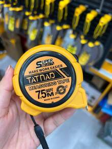 1 pieza Cinta métrica retráctil de 25 pies, cinta métrica para el hogar de fácil lectura, juego a granel para ingenieros y contratistas, con función de rebobinado automático y bloqueo