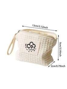 [ Little Wallet ] Cute Little Wallet | Portable Bag New Waffle Grid Wallet Compact And Fresh Travel Handbag Cosmetics Storage Bag - Multicolor - View 5