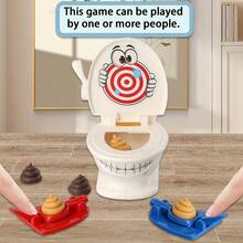 Poop Shooting - Fun Family Game - Fast Crazy Poop Shooting Game For Youngsters - Includes 1 Toilet, 2 Quick Launchers, 6 Soft Plastic Toy Poops, Suitable For 3 4 5 6 7 8 9 Years Old Boys And Girls Toy Gift - Multicolor - View 7