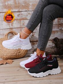 Botas cortas de estilo deportivo casual para mujer, con cordones, suela moldeada, botas de tobillo para exteriores, resistentes al frío y antideslizantes en invierno