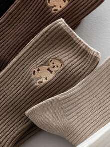 6 par/10 par/6 par/12 par skarpetki do kolan z wzorem niedźwiedzia dla mężczyzn i kobiet, jesień/zima