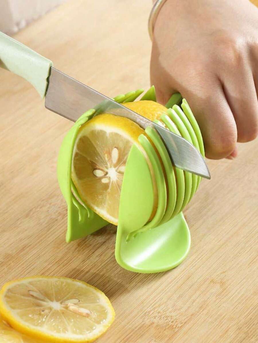 New Multifunctional Fruit Vegetable Slicer, Plastic Handheld Tomato Potato Lemon Cutter Divider With Handle, Easy Kitchen Gadget For Salad & Cooking