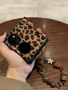 Leopard Print Bracelet Compatible With Huawei Pocket2, Nova Flip, P50 Pocket, Z , Mi Mix Flip2, Purax Phones - Brown - View 5