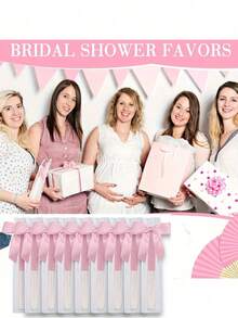 Bộ 3/15/30 chiếc, Bộ quạt quà tặng đám cưới màu xanh lá cây mùa hè, Quạt xếp nữ, Nơ xanh lá cây, Túi dây rút trong suốt, Trang trí tiệc cưới. Thích hợp làm quà tặng cô dâu, quà sinh nhật, phụ kiện chụp ảnh cho phù dâu, quạt mùa hè, đồ dùng sự kiện và tiệc tùng, túi quà tặng nhiều chiếc. - Nhiều màu - Xem 2