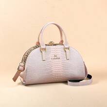 Bolso de mano elegante con diseño de nube, gran capacidad, sensación de alta gama, bolso de tote versátil para mujer, bolso cruzado elegante, minimalista para el uso diario, bolso de mujer de alta calidad con estampado de cocodrilo