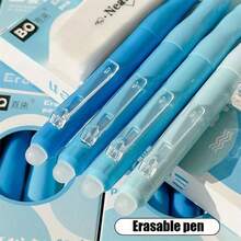 4pcs/Box Erasable Pens, 0.5mm Fine Tip, Blue/Black Ink, Quick Drying & Smooth, Suitable For Office, School, Planner, Exam, Christmas Gift, School Supplies, Christmas Present, Students, Art, High-End, Christmas, Students, Party Favor, Party Gift, Office, Learning