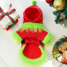1 件套宠物狗和猫圣诞节服装，圣诞老人服装 - 彩色 - 查看 7