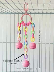 1 szt. akrylowa zabawka dzwonek dla papugi, zawieszka do klatki dla ptaków, zabawka dzwonek do gryzienia ptaków, uspokajająca zabawka dzwonek, dekoracyjna zawieszka do klatki dla ptaków, artykuły dla ptaków