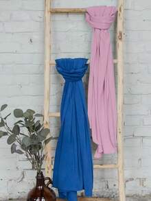 1pc Women's Solid Color Instant Jersey Hijab - Solid Color - View 2