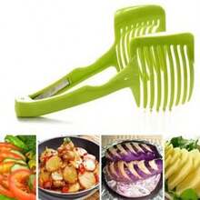 New Multifunctional Fruit Vegetable Slicer, Plastic Handheld Tomato Potato Lemon Cutter Divider With Handle, Easy Kitchen Gadget For Salad & Cooking
