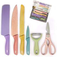 Set completo de cuchillos 6 PZ para el hogar la cocina incluye 6 PZ no te pierdas de este set completo