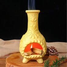 MOUGIGI Handmade Palo Santo Holder & Incense Cone Burner – Elegant Sage Smudging Tray For Spiritual , Energy Cleansing & Meditation. Perfect For Yoga, Aromatherapy & Thoughtful Gifting. Natural Wood Design. - 黃 - 查看 10