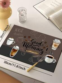 1pc Silica Gel Kitchen Floor Mat With Hand-Painted Coffee-Themed Illustration, Featuring Various Coffee Cup Designs Such As Cream-Topped, Takeaway Paper, Transparent Glass, And Ceramic Black Coffee Cups Christmas Decor Kitchen Rug - Multicolor - View 16