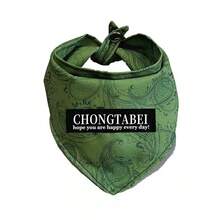 1pc Pet Scarf, Vintage Style Triangular Bandana For Dogs & Cats, Made Of Polyester