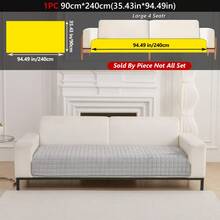 1PC Flannel Solid Color Checkered Quilted Sofa Cushion Non-Slip Seat Pad Machine Washable Sofa Cover, Suitable For Furniture Sofa Protection, Room Living Room Office Bedroom Decoration Modern Minimalist Style, Fits 1-4 Seater Modular Sectional Sofa Cover Pad - Multicolor - View 32
