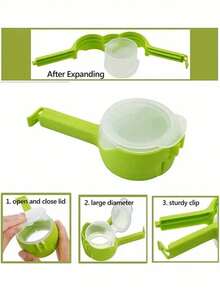 Kẹp túi đựng thực phẩm chống tràn, kẹp túi đựng đồ ăn nhẹ bằng nhựa có thể tái sử dụng có vòi rót - Dụng cụ nhà bếp cho đồ ăn nhẹ và hơn thế nữa - Nhiều màu - Xem 6