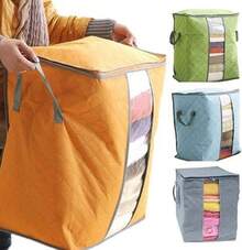 Paquete 6 Bolsas Caja De Almacenamiento Plegable Ropa Organizador Ropa de Cama, Toallas, Mantas Armario Closet Hogar Mudanza (6 Piezas) - 3 Piezas - Ver 2