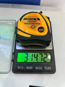 1 pieza Cinta métrica retráctil de 25 pies, cinta métrica para el hogar de fácil lectura, juego a granel para ingenieros y contratistas, con función de rebobinado automático y bloqueo