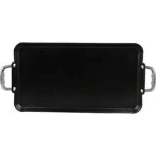 Durable Double Burner Griddle 20 X 11 100 Pure Aluminum With Nonstick NSF Certified For Frying Searing Grilling Browning Ideal For Home Commercial Kitchen Pack Of 1 - 黑色 - 查看 4