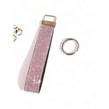 1pc Rhinestone Decor Bling Glitter Wrist Strap With Keyring Wristlet Keychain For Clutch And Key Holder Key Chain Charms Key Lanyard School Supplies Teacher Gifts Back To School Teacher Accessories - 彩色 - 查看 4