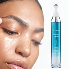 DOU KOU Cooling Eye Gel, Hydrating Under Eye Gel Cream, Eye Cream, Eye Serum,  Puffiness & Hydration, Collagen, Hyaluronic Acid & 10 Peptide Complex, Retinal Niacinamide Correction For Visibly Reduces Puffy Eye Bags Fine Lines Dark Circles Wrinkles, Crow's Feet Instantly, Anti Aging Wrinkle Remover For Face, 360° Roller Massage Ball, Airplane Travel Essentials, Travel Size Toiletries, 0.5 Fl. Oz, 15ml