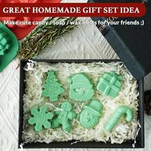 Silicone Cookie Baking Mold Set - Non-Stick Heat-Resistant Cookie Cutters For Oven/Freezer/Dishwasher, Reusable Cake Decorating Tools With 8 Shapes (Snowflake/Star/Heart/Tree Etc.)