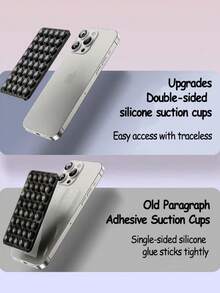 4/3pcs Double-Sided Thickened Silicone Phone Sticky Grip, Non Slip Silicon Adhesive Phone Stand Sticky Phone Case Mount Hands-Free Phone Accessories Holder For Selfies And Videos,1/2/5/8/10/20pcs,Multifunctional Phone Accessory ,Fits All Models