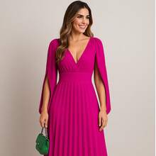 Women Dresses - Rose Red - View 2