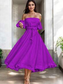 Women Midi Dresses - Bugambilia - 查看 1